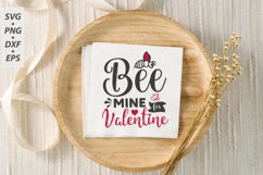 Bee Mine For Valentine SVG, Valentine&#039;s Day SVG Product Image 3