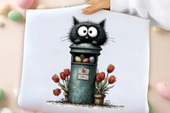 Whimsical Easter Black Cats Clipart Product Image 3