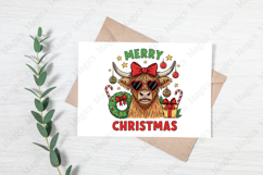 Funny Cow Merry Christmas PNG Product Image 3