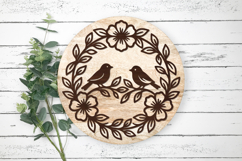 Round Flower Frame Laser Cut File Product Image 3