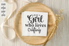 Just A Girl Who Loves Crafting SVG, Craft SVG Design Product Image 3