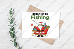 Funny Santa Fishing Christmas PNG Product Image 3