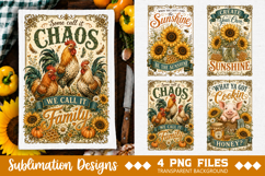 Vintage Farmhouse Kitchen Towel Sublimation PNG Product Image 3