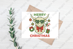 Funny Cow Merry Christmas PNG Product Image 3