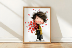 Boys and girls with flowers Clipart Product Image 3