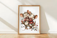 Christmas Mouse Couple Clipart Product Image 3