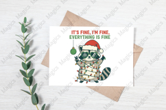 Raccoon Christmas Sublimation PNG Product Image 3