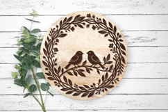 Round Floral Laser Cut Wall Art Product Image 3