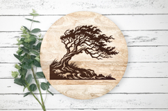 Bonsai Style Windblown Tree SVG Product Image 3