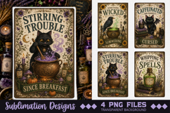 Magic Witchy Kitchen Towels PNG Sublimation Designs 4 Files Product Image 3