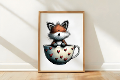 Whimsical Valentine Fox Clipart Product Image 3