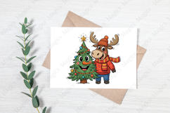 Christmas Deer &amp; Tree PNG Product Image 3