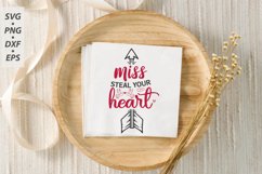 Miss Steal Your Heart SVG, Valentine&#039;s Day SVG Product Image 3