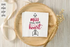 Miss Steal Your Heart SVG, Valentine's Day SVG Product Image 3