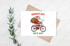 Santa Snow's out Ho Christmas Xmas PNG Product Image 3