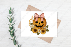 Floral Boho Pumpkin Coquette Fall PNG Product Image 3