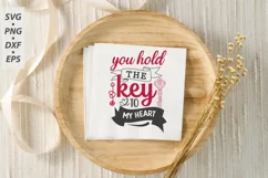You Hold The Key To My Heart SVG, Valentine's Day SVG Product Image 3