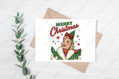 Retro Girl Christmas PNG Sublimation Product Image 3