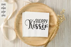 Sloppy Kisser SVG, Dog Bandana SVG Product Image 1