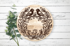 Birds on Branch Wreath SVG Product Image 3