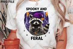 Raccoon Spooky and Feral Halloween PNG Product Image 1