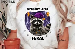 Raccoon Spooky and Feral Halloween PNG Product Image 1