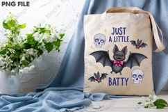 Just a Little Batty Funny Halloween PNG Product Image 2
