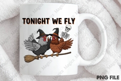 Funny Chicken Witch Halloween PNG Product Image 3