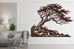 Bonsai Style Windblown Tree SVG Product Image 4