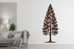 Tall Pin Oak Tree SVG Design Product Image 4