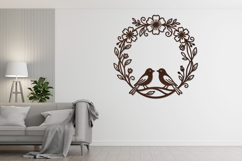 Bird Couple Floral Circle SVG Product Image 4