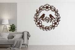 Round Flower Frame Laser Cut File Product Image 4