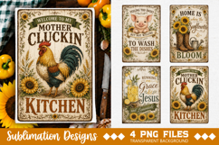 Vintage Farmhouse Kitchen Towel Sublimation PNG Product Image 4