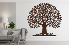 Classic Oak Tree Silhouette SVG Product Image 4