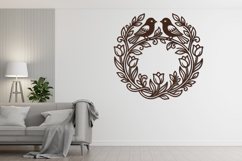 Birds on Branch Wreath SVG Product Image 4