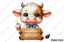 Birthday Sublimation Design Bundle, Animals Birthday Clipart Product Image 4