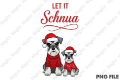 Adorable Miniature Schnauzers in Christmas Attire Png Product Image 1