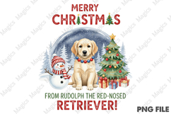 Christmas Golden Retriever Snow Globe design Product Image 2