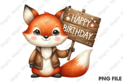 Birthday Sublimation Design Bundle, Animals Birthday Clipart Product Image 9