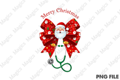 Retro Christmas Nurse Santa Coquette Png Product Image 1