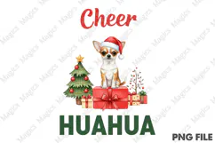 Santa's Little Chihuahua Design, Christmas Dog Puns Png Product Image 1