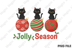 Christmas Jolly Season Cat Png Product Image 1