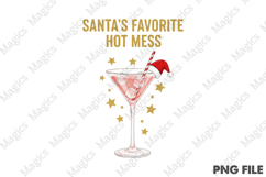 Santa&#039;s Hot Mess PNG, Glitter Christmas Product Image 1