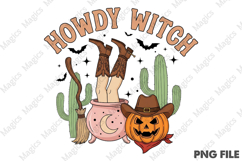 Western-Themed Halloween &#039;Howdy Witch&#039; Design Product Image 1