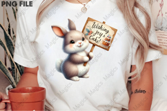 Bunny Joy &amp; Cake Clipart, Birthday Sublimation Design Product Image 2