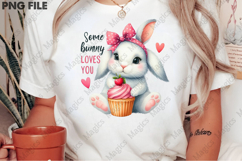 Pink Bow Bunny Sublimation, Birthday Sublimation Design Product Image 2