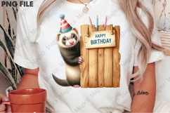 Adorable Ferret Birthday PNG Product Image 2