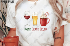 Vintage Christmas Coffee Cup PNG Product Image 2