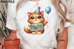 Cat Party Time Sublimation, Birthday Sublimation Design Product Image 2
