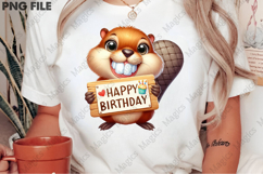 Adorable Beaver Birthday PNG Product Image 2